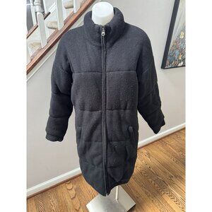 NAADAM Black Merino Wool Cashmere Long Puffer Coat Size Small